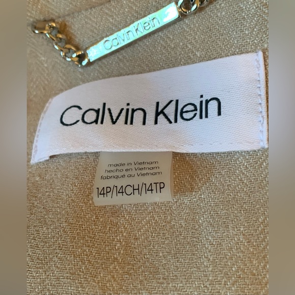 Calvin Klein Women’s Petite Linen Blend Blazer - Picture 6 of 6